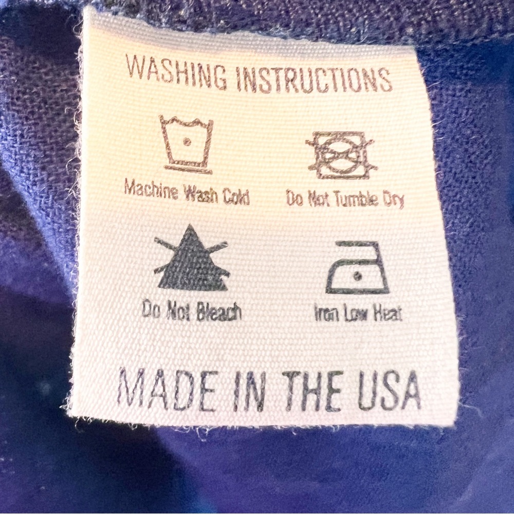 Icelantic Blue Cowl Neck Tunic Dress Pockets Made in USA Medium - Picture 3 of 9